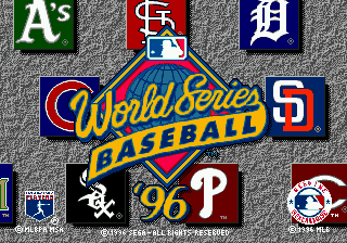 World Series Baseball '96 (USA) Title Screen